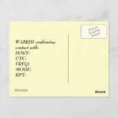 Ontwerp uw eigen QSL HAM Radio Operator op Frog Briefkaart (Achterkant)