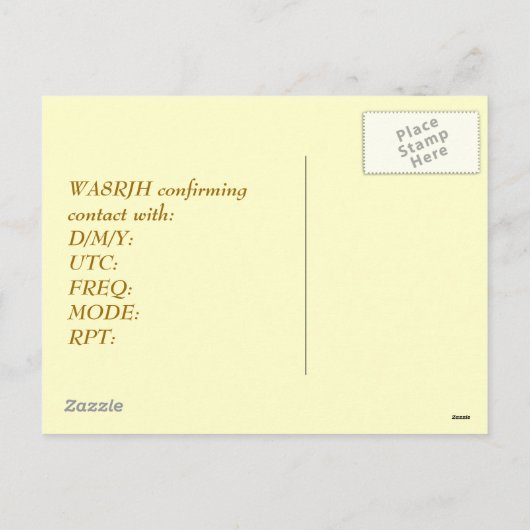 Ontwerp uw eigen QSL HAM Radio Operator op Santa Feestdagenkaart (Achterkant)