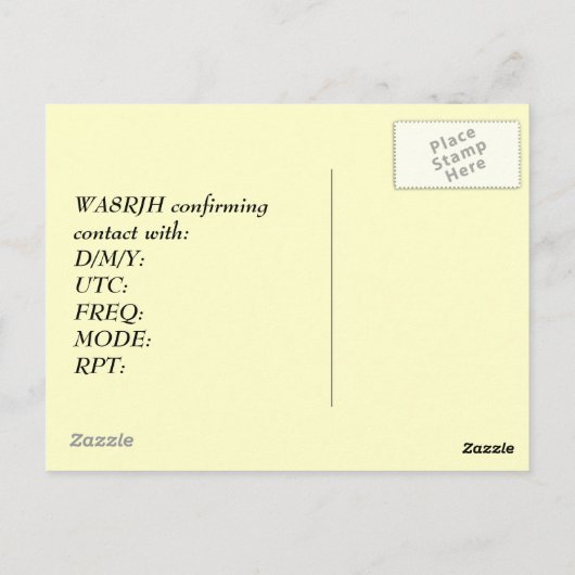 Ontwerp uw eigen QSL HAM-radiooperator op het wild Briefkaart (Achterkant)
