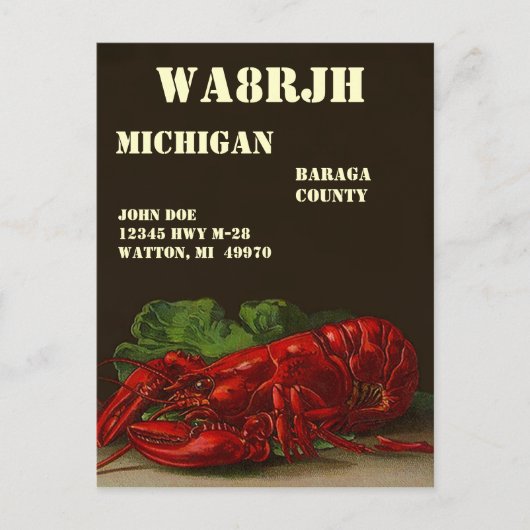 Ontwerp uw eigen QSL HAM-radiooperator op het wild Briefkaart (Voorkant)