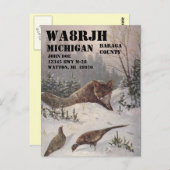 Ontwerp uw eigen QSL HAM-radiooperator op het wild Briefkaart (Voorkant / Achterkant)