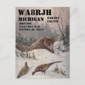 Ontwerp uw eigen QSL HAM-radiooperator op het wild Briefkaart (Voorkant)