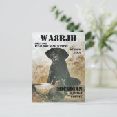Ontwerp uw eigen QSL HAM-radiooperator op Lab Dog Briefkaart (Staand voorkant)