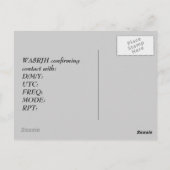 Ontwerp uw eigen QSL HAM-radiooperator op Lab Dog Briefkaart (Achterkant)