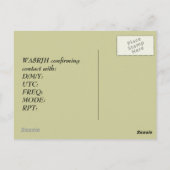 Ontwerp uw eigen QSL HAM-radiooperator op Moose Briefkaart (Achterkant)