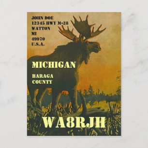 Ontwerp uw eigen QSL HAM-radiooperator op Moose Briefkaart