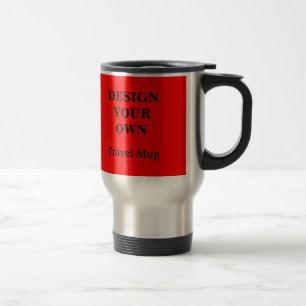 Ontwerp uw eigen reismuis - rood en zilver reisbeker