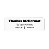 Ontwerp uw eigen retouradres op het Britse label (Voorkant)