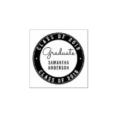 Ontwerp uw eigen ronde Afstuderen-typografie Rubberstempel (Afrduk)