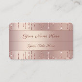 Ontwerp uw eigen Roos Gold Glitter Visitekaartje (Voorkant)