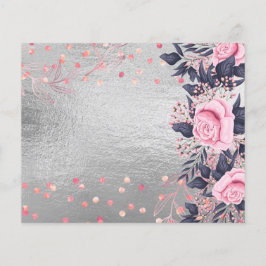 Ontwerp UW eigen rosegoud metalen evenementenbusin Flyer