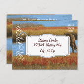 Ontwerp uw eigen RSVP-Briefkaarten voor bruiloft Uitnodiging Briefkaart (Voorkant / Achterkant)