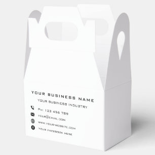 Ontwerp uw eigen sjabloon voor zakelijke cadeauver bedankdoosjes