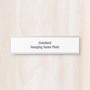 Ontwerp Uw Eigen Standaard Zilveren Hangend Naambo Deurbordje