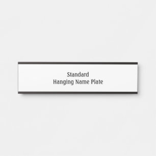 Ontwerp Uw Eigen Standaard Zwarte Hangende Naambor Deurbordje