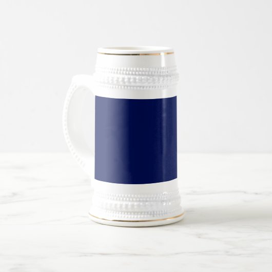 Ontwerp uw eigen Stein-Mok - blauw en wit Bierpul (Voorkant links)
