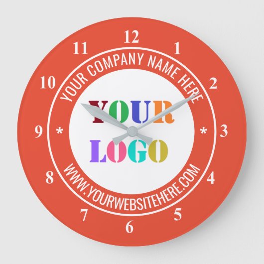 Ontwerp uw eigen tekst bedrijf Logo klok Sjabloon (Voorkant)