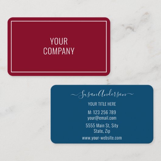 Ontwerp uw eigen twee kleuren Visitekaartjes (Voorkant / Achterkant)