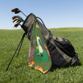 Ontwerp uw eigen unieke Golfhanddoeken voor elke r Golfhanddoek (Groen)