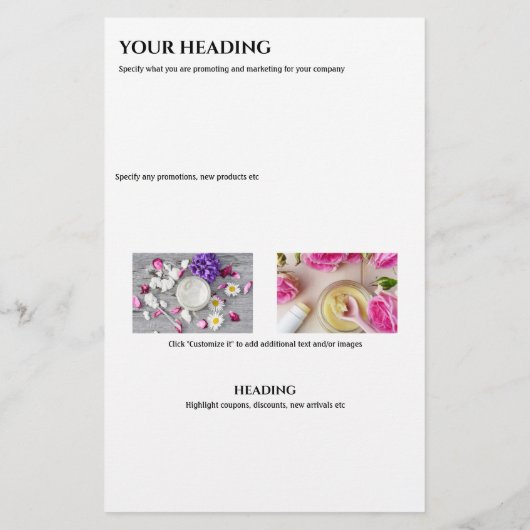 Ontwerp uw eigen vier foto's die u kunt verkopen flyer (Achterkant)