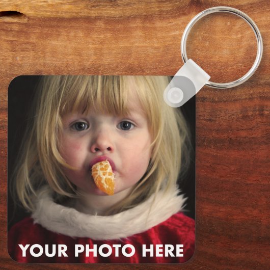 Ontwerp uw eigen VIERKANTE SLEUTELHANGER VAN DE AL (Achterkant)