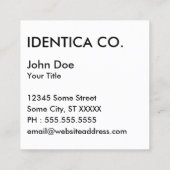 ontwerp uw eigen vierkante visitekaartje (Achterkant)