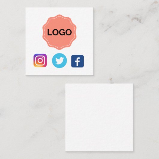 Ontwerp uw eigen vierkante visitekaartje (Voorkant / Achterkant)