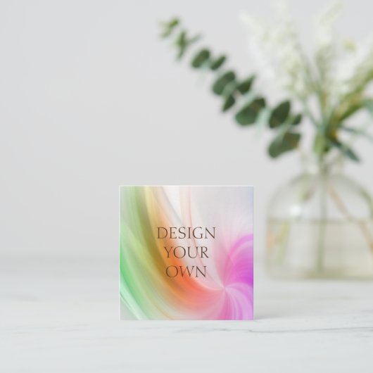 Ontwerp uw eigen vierkante visitekaartje (Staand voorkant)