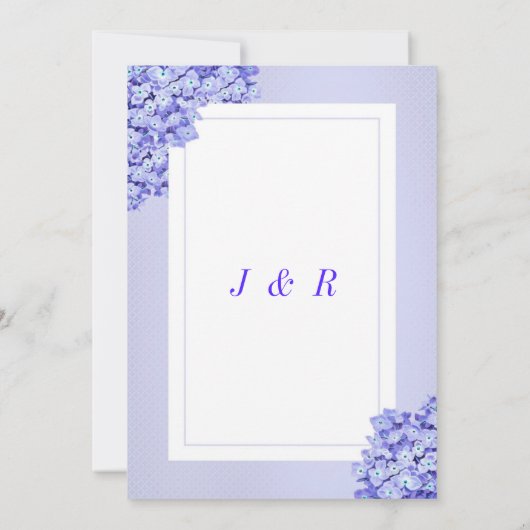 Ontwerp uw eigen Violet bruiloft uitnodiging Sjabl (Achterkant)