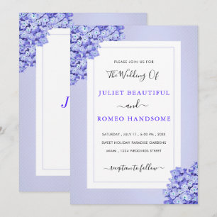 Ontwerp uw eigen Violet bruiloft uitnodiging Sjabl