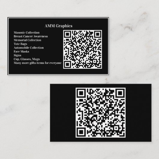 Ontwerp Uw eigen Visitekaartje van de QR-code (Voorkant / Achterkant)