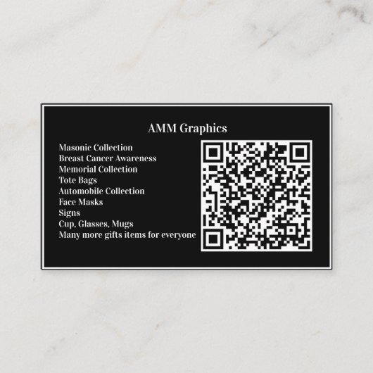 Ontwerp Uw eigen Visitekaartje van de QR-code (Voorkant)