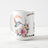 Ontwerp uw eigen Waterverf Hummingbird aangepaste Koffiemok (Voorkant links)