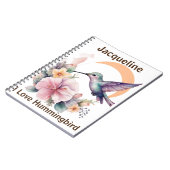 Ontwerp uw eigen Waterverf Hummingbird aangepaste  Notitieboek (Linkerzijde)
