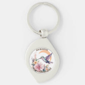 Ontwerp uw eigen Waterverf Hummingbird aangepaste Sleutelhanger (Voorkant)