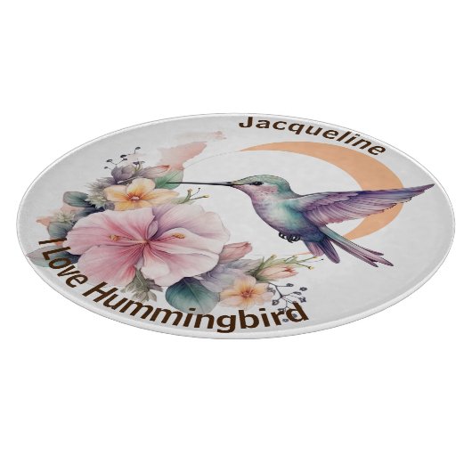 Ontwerp uw eigen Waterverf Hummingbird aangepaste  Snijplank (Hoek)