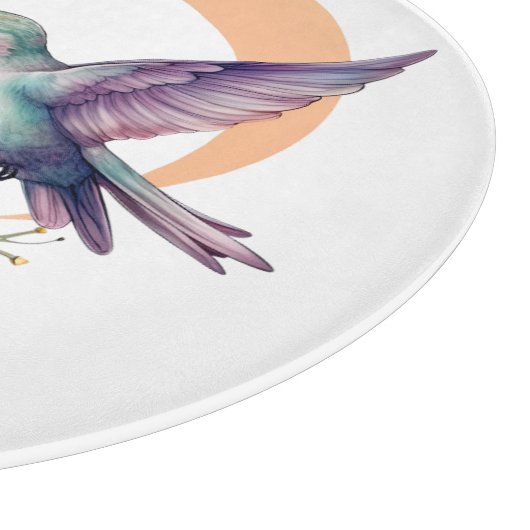Ontwerp uw eigen Waterverf Hummingbird aangepaste  Snijplank (Hoek)