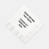 Ontwerp uw eigen wit gemunt lunchpapier servet (Hoek)