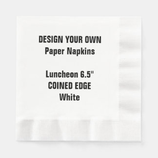 Ontwerp uw eigen wit gemunt lunchpapier servet