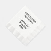Ontwerp uw eigen wit gemunt lunchpapier servet (Hoek)