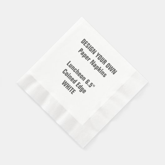 Ontwerp uw eigen wit gemunt lunchpapier servet (Hoek)