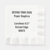 Ontwerp uw eigen wit gemunt lunchpapier servet (Voorkant)