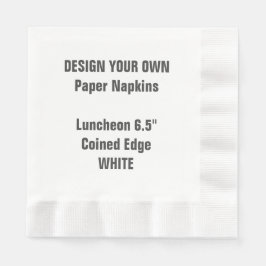 Ontwerp uw eigen wit gemunt lunchpapier servet