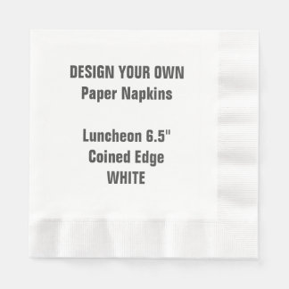 Ontwerp uw eigen wit gemunt lunchpapier servet