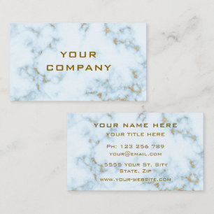 Ontwerp uw eigen wit gouden marmeren Visitekaartje