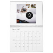 Ontwerp uw eigen witte fotokalender kalender (Mar 2027)