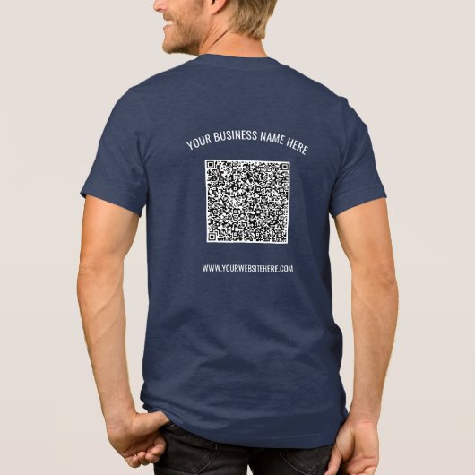 Ontwerp uw eigen zakelijk merk QR-code voorbeeld Tri-Blend Shirt (Achterkant)