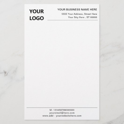 Ontwerp uw eigen zakelijke briefpapier Sjabloon (Voorkant)