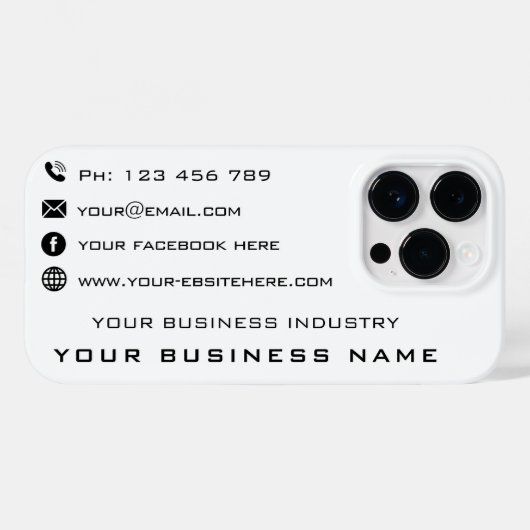Ontwerp uw eigen zakelijke iPhone-hoesje Kies kleu Case-Mate iPhone Case (Achterkant (horizontaal))