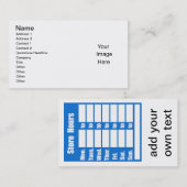 Ontwerp uw eigen zakelijke kaart visitekaartje (Voorkant / Achterkant)